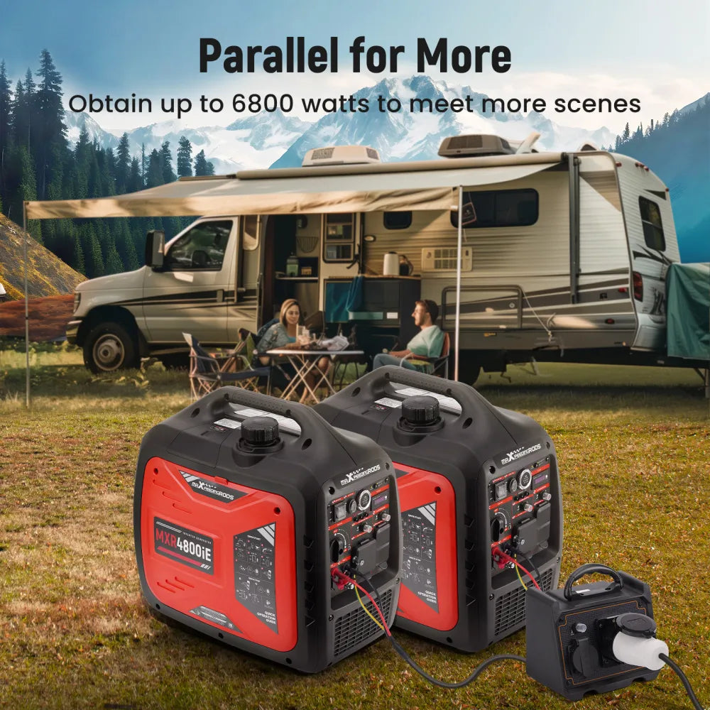 Maxpeedingrods MXR4800IE-US 3800W/4800W Generator Gas Low THD Inverter CO Alert Remote Start New