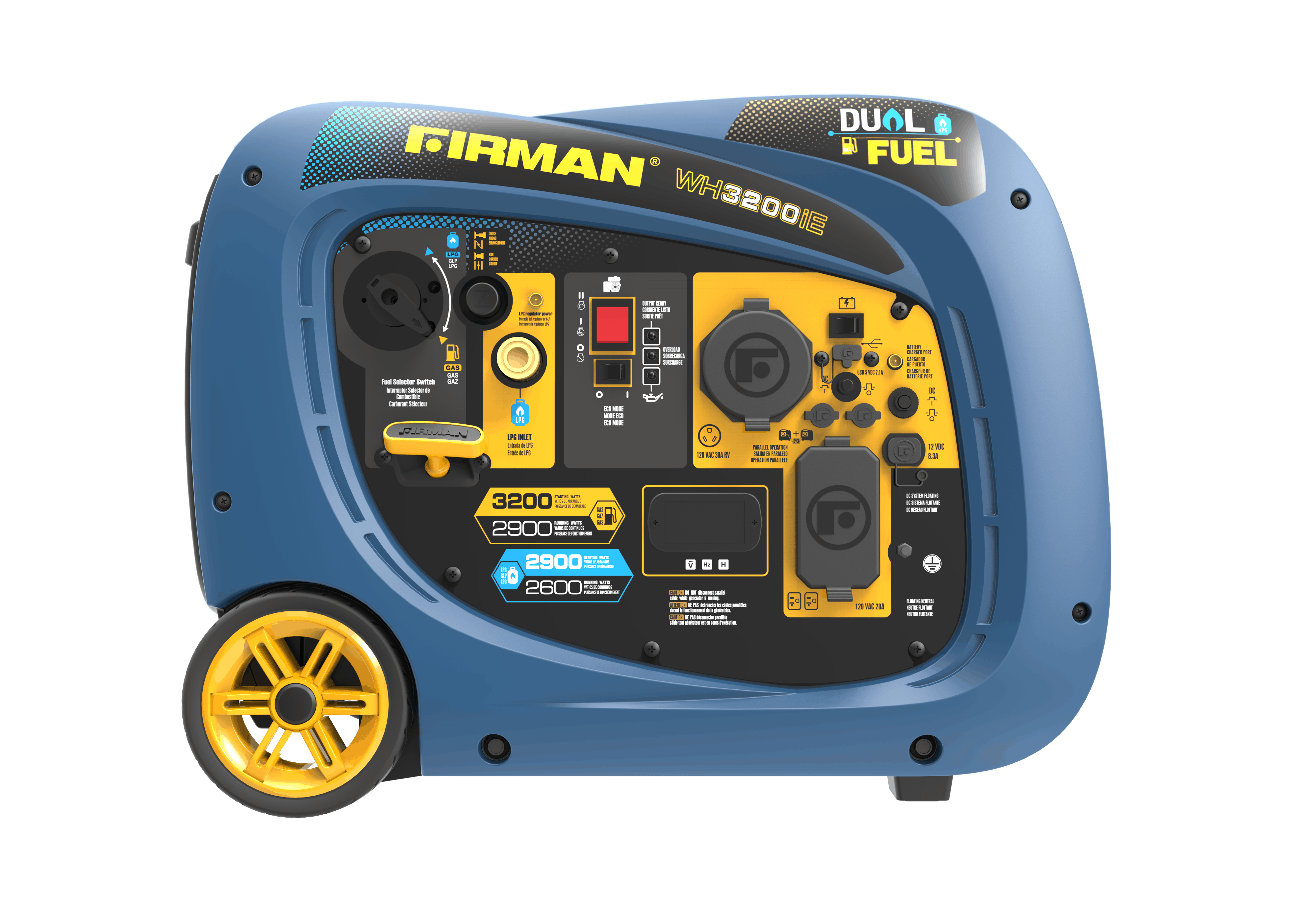 Firman WH02942 2900W/3200W Dual Fuel Electric Start Inverter Generator Manufacturer RFB
