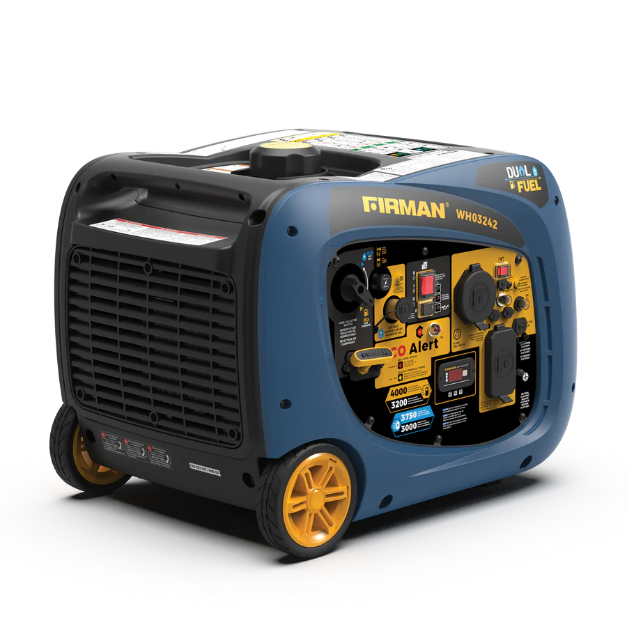 Firman WH03242 Dual Fuel Gas Propane Inverter Generator 3200W/4000W 30 Amp Low THD Parallel Ready with Electric Start Open Box