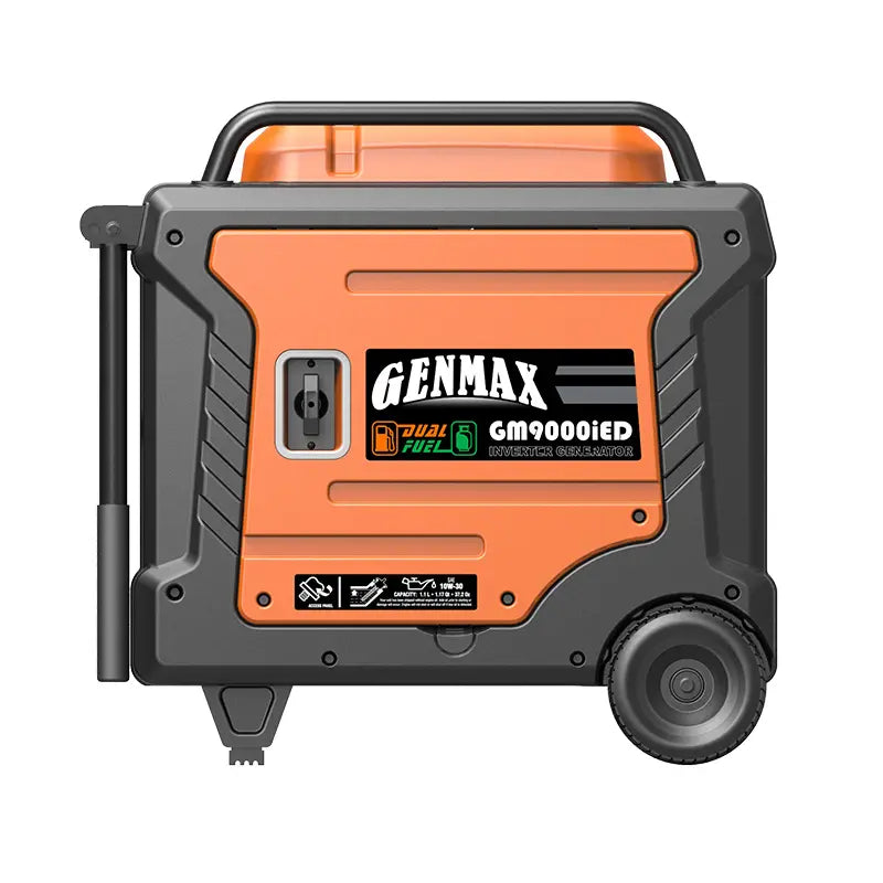 GENMAX GM9000iED 50 Amp 7600W/9000W Remote Start Dual Fuel Inverter Generator with CO Detect Scratch and Dent