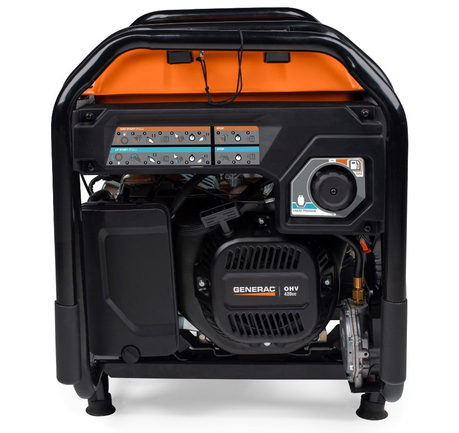 Generac GP7500EDF 7500W/9400W Generator Dual Fuel Gas Propane Electric Start CO Sense 8011 RFB