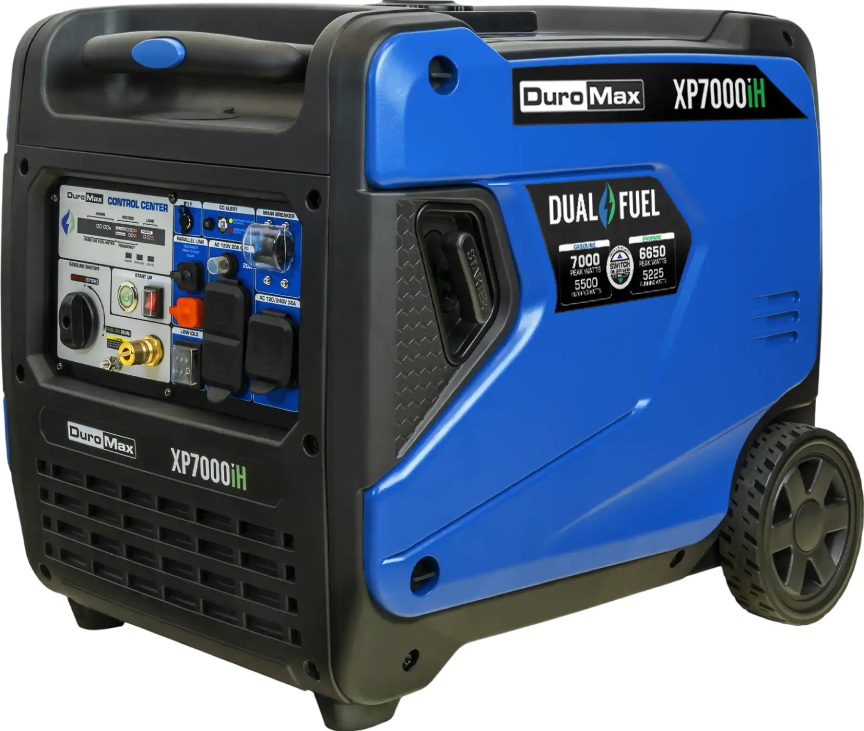 DuroMax XP7000iH 5500W/7000W Dual Fuel Generator Gas Propane Remote Start Inverter CO Alert New